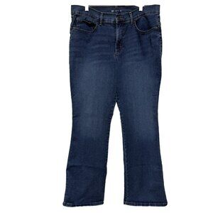 Lee Easy Fit Cut Jeans Womens Size 14 Short Denim Medium Wash Stretch Comfort